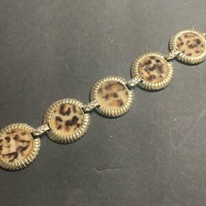 Faux animal print bracelet